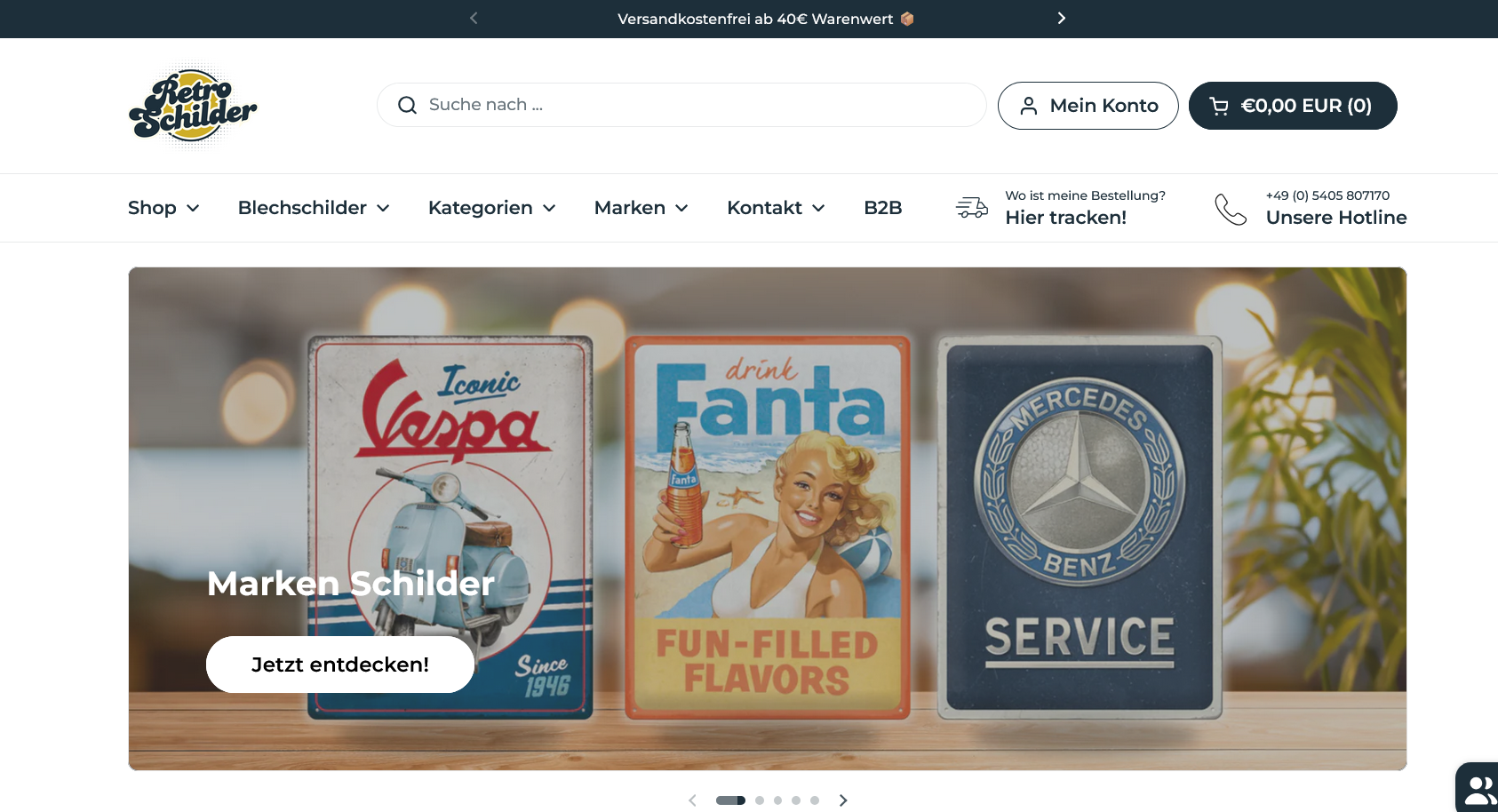 Retroschilder online kaufen - mehr unter www.retroschilder.com